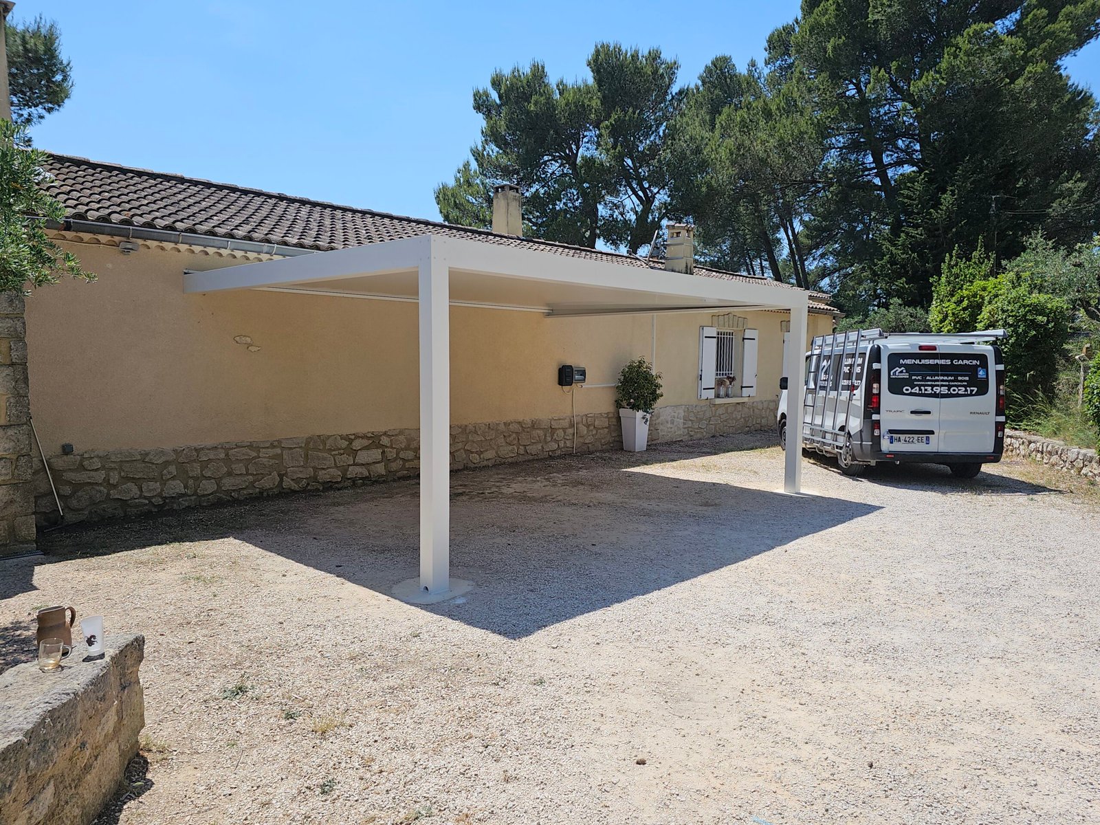 Carport Blanc Menuiseries Garcin Carport Blanc Menuiseries Garcin